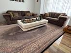 Comfortabele bankstel set – 3- + 2-zits – chocolade bruin, Ophalen, Modern design, Gebruikt, Hout