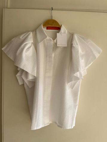 Prachtige witte Britt Sisseck blouse (maat 36) NIEUW! beschikbaar voor biedingen