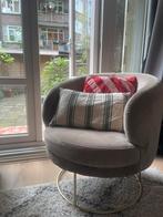 Taupe velvet woonkamerstoel, Ophalen