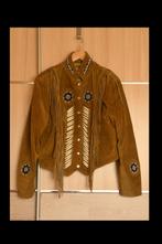 leren jas - indianen jas- leren cowboy jas, Ophalen of Verzenden, Zo goed als nieuw