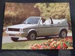 Volkswagen Golf Karmann Cabriolet fotokaart, Ophalen of Verzenden, 1980 tot heden, Ongelopen, Voertuig