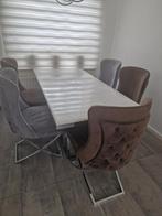 Compleet eetkamertafel met stoelen eenkleine tafel, Ophalen of Verzenden, Zo goed als nieuw