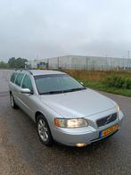 Volvo V70 2.4 140PK CNG 2005 Grijs nieuwe APK TOT 27-7-2026., Voorwielaandrijving, Stof, Stationwagon, Dealer onderhouden