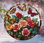 Raamhanger Vlinders op Rozen, Tuin en Terras, Tuinwanddecoratie, Ophalen of Verzenden, Nieuw
