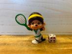 Vintage 1979 Monchhichi Sekuguchi tennis groene racket, Verzamelen, Poppetjes en Figuurtjes, Ophalen of Verzenden, Gebruikt
