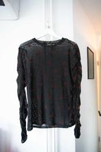 Zwarte mesh top met sterrenpatroon Aaiko maat L, Aaiko, Verzenden, Zwart, Maat 42/44 (L)