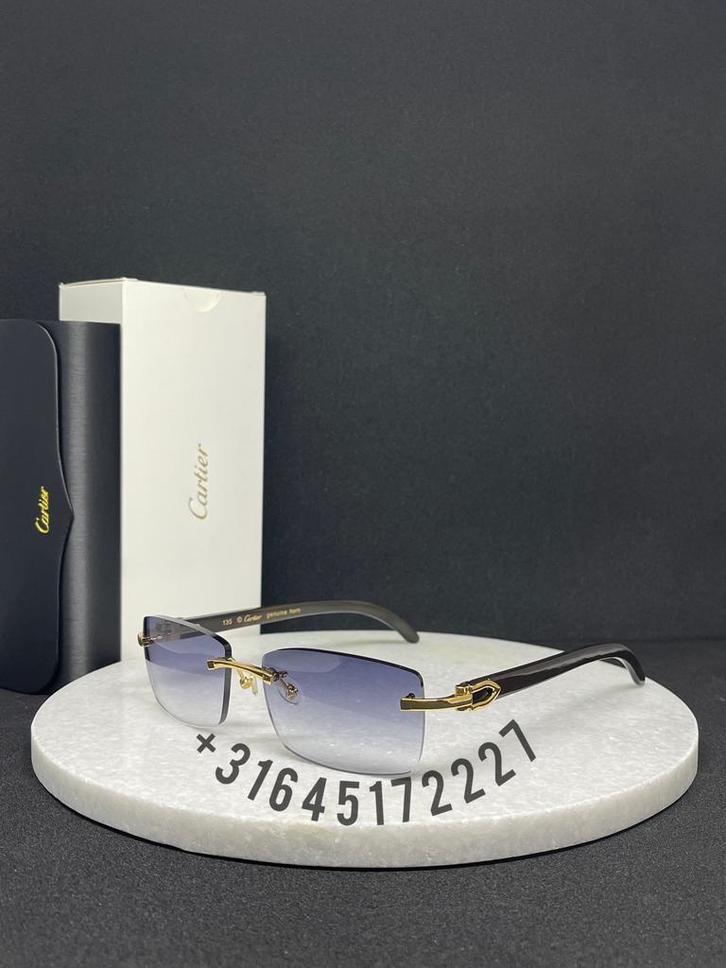 ACTIE: NIEUWE CARTIER BRIL 2025, Sieraden, Tassen en Uiterlijk, Zonnebrillen en Brillen | Heren, Nieuw, Bril, Overige merken, Zwart