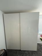 Hoog glans witte kleding kast met schuifdeuren, Huis en Inrichting, Kasten | Kledingkasten, Ophalen, Zo goed als nieuw, 50 tot 75 cm