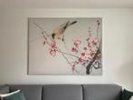 Schilderij op textieldoek, Ohara Koson, wit frame wisselbaar, Ophalen, Nieuw, 125 cm of meer, Schilderij