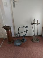 Melkbus, weegschaal en haardstel, koper en brons, Antiek en Kunst, Antiek | Koper en Brons, Ophalen