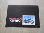 Honda CB 650 C brochure folder 1981 ?, Ophalen of Verzenden, Honda