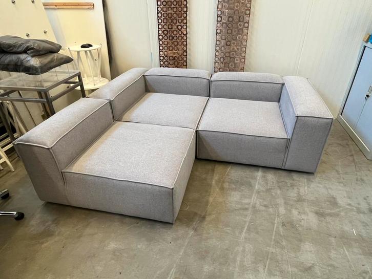 3-delige modulaire bank loungebank, hoekbank rechte bank, Huis en Inrichting, Banken | Bankstellen, Zo goed als nieuw, Hoekbank