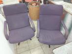 3 Gelderlander fauteuils met draaivoet., Ophalen, Gebruikt, Metaal, 75 tot 100 cm