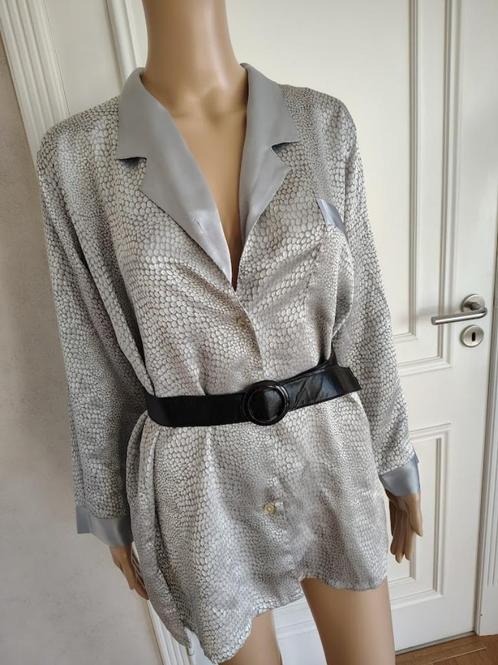Vintage zilver kleurige feestelijke blouse, Kleding | Dames, Blouses en Tunieken, Zo goed als nieuw, Maat 36 (S), Verzenden