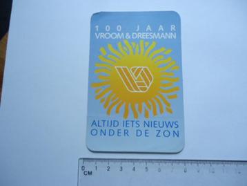 sticker oud V&D Vroom dreesmann warenhuis winkel 100 jaar beschikbaar voor biedingen