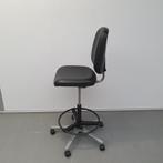 Ahrend hoge werkstoel - zwarte skai werkplaatsstoel, Gebruikt, Ophalen