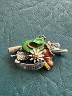 BROCHE ATTERSEE OOSTENRIJK JAGERSHOUD JACHTGEWEER EDELWEISS, Verzamelen, Verzenden, Zo goed als nieuw, Overige onderwerpen