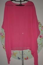 Fuchsia Roze Strand Top Blouse Cape 56 58 60, Ophalen of Verzenden, Gedragen, Roze, Blouse of Tuniek