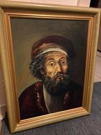 Olieverfschilderij van een oude man, Antiek en Kunst, Ophalen of Verzenden