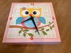 Uil Wandklok - Kinderkamer Decoratie, Ophalen of Verzenden, Zo goed als nieuw, Analoog, Wandklok