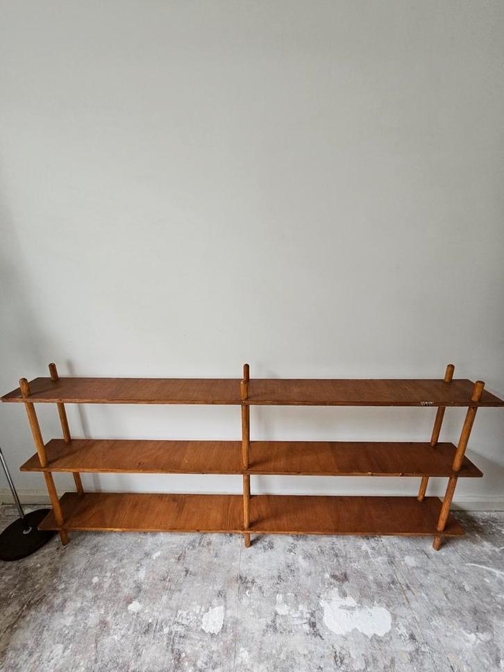Vintage Stokkenkast Lutjens de Boer Stijl Jaren 70, Huis en Inrichting, Kasten | Boekenkasten, Gebruikt, 150 tot 200 cm, 100 tot 150 cm