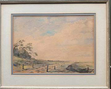 J.C. vd Heijden - aquarel beschikbaar voor biedingen