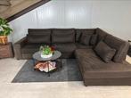 GRATIS LEVERING Hoekbank Bruin 310x250 GEREINIGD, Stof, Hoekbank, 300 cm of meer, Ophalen of Verzenden