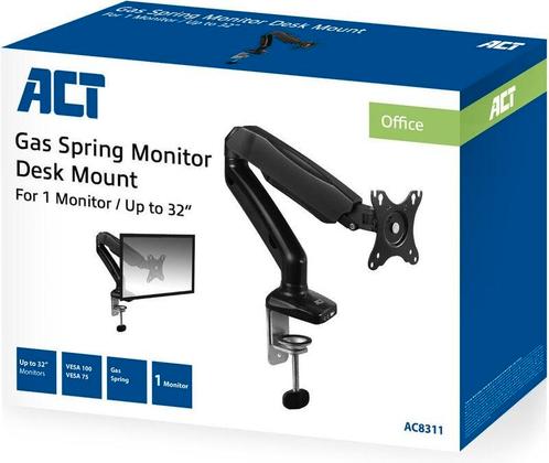 ACT AC8311 Monitorarm met gasveer, Computers en Software, Monitoren, Zo goed als nieuw, Ophalen of Verzenden