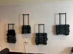 Handdoekenrek (2x) industrieel zwart, Huis en Inrichting, Badkamer | Badtextiel en Accessoires, Ophalen, Zo goed als nieuw, Zwart