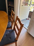 Jokkmokk - Houten ikea stoelen (5), Huis en Inrichting, Ophalen, Blauw