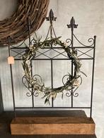 Raamscherm ijzerwerk op houten voet, Ophalen of Verzenden, Nieuw