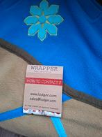Lodger wapper wikkeldeken - Camel/blauw, Ophalen of Verzenden, Zo goed als nieuw, 100 cm of meer, Deken