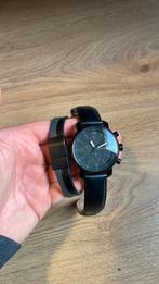 Fossil horloge en armband, Overige merken, Overige materialen, Leer, Polshorloge