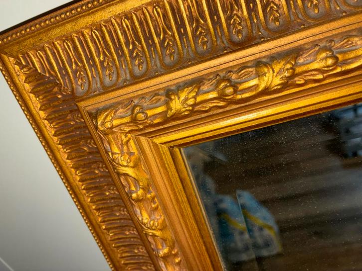 Geslepen Spiegel met Sierlijst, Antiek en Kunst, Antiek | Spiegels, 100 tot 150 cm, Minder dan 100 cm, Rechthoekig, Ophalen