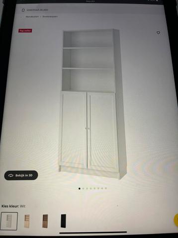 Witte Ikea Billy Oxberg met deuren nieuwprijs 109 euro - afbeelding 1