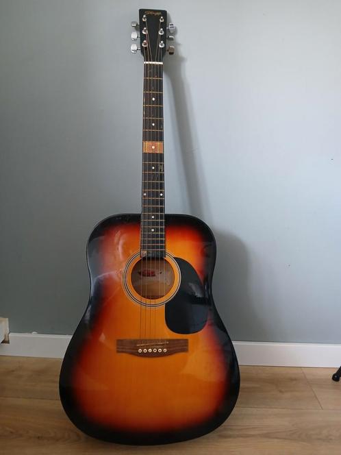 Stagg Akoestische Gitaar Sunburst, Muziek en Instrumenten, Snaarinstrumenten | Gitaren | Akoestisch, Zo goed als nieuw, Klassieke of Spaanse gitaar