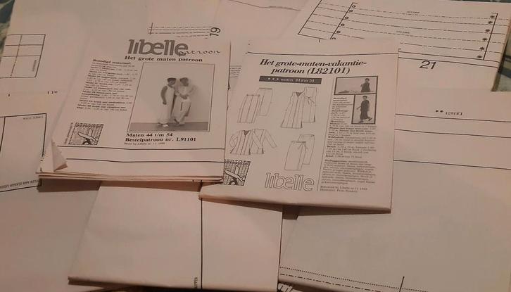Libelle naaipatronen-diverse modellen 1998/1999 grote maten, Hobby en Vrije tijd, Kledingpatronen, Gebruikt, Overige typen, Vrouw