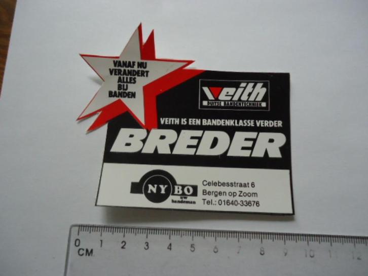 sticker oud Veith Bergen op zoom NYBO  auto banden man retro, Verzamelen, Stickers, Zo goed als nieuw, Bedrijf of Vereniging, Verzenden