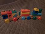 Houten blokken trein, Kinderen en Baby's, Speelgoed | Houten speelgoed, Gebruikt, Ophalen of Verzenden