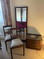 Art Deco Dressoir met spiegel en 2 stoelen, Antiek en Kunst, Antiek | Meubels | Kasten, Ophalen