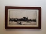 Landschap ets, Hans van Draanen, Antiek en Kunst, Ophalen of Verzenden