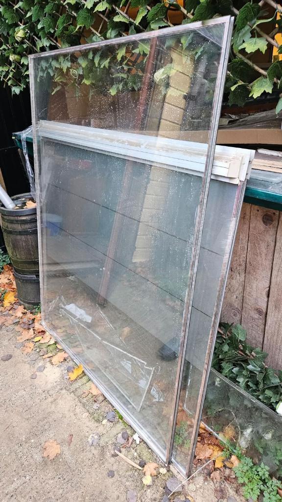 Ruiten, Doe-het-zelf en Verbouw, Glas en Ramen, Gebruikt, Gevelraam of Ruit, Minder dan 80 cm, Dubbelglas, Ophalen