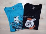 2 shirts maat L en M vd Mudrun Tot de Nek in de Drek, Maat 52/54 (L), Blauw, Ophalen of Verzenden, Zo goed als nieuw