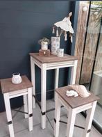 Riviera maison Provincetown bar set / bartafel / barkrukken, 2 krukken, Ophalen, Zo goed als nieuw, Hout