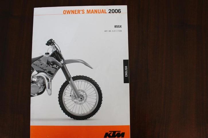 KTM 85 SX 2006 motorcycle owner's manual 85SX, Motoren, Handleidingen en Instructieboekjes, Suzuki, Ophalen of Verzenden
