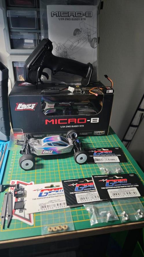 Losi 1/24 micro-b micro b nieuw met upgrades, Hobby en Vrije tijd, Modelbouw | Radiografisch | Auto's, Nieuw, Elektro, Overige schalen