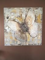 Relief schilderij vlinder - goud /brons, Huis en Inrichting, Ophalen, Zo goed als nieuw, Schilderij, 100 tot 125 cm