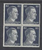 Historie, Duitse Rijk postzegels Adolf Hitler in blok van 4, Verzenden, Overige soorten, Duitsland, Overige typen