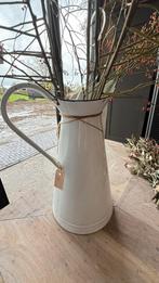 Emaille Kan / Vaas - Vintage Stijl, Ophalen, Overige materialen, Gebruikt, Wit