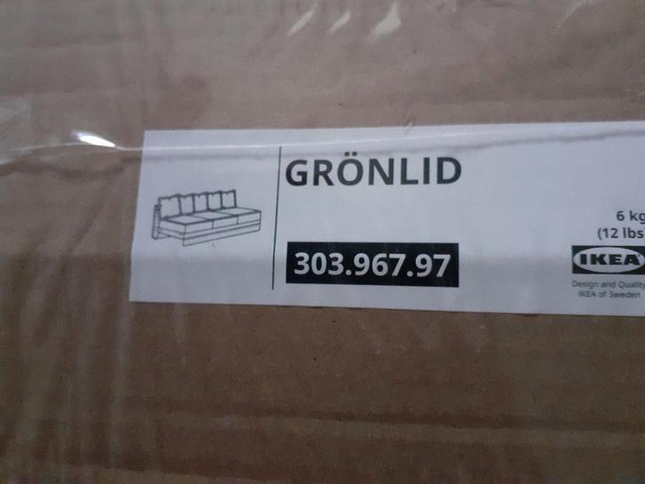 GRÖNLID nieuwe hoes voor de 3-zits element ikea,, Huis en Inrichting, Banken | Sofa's en Chaises Longues, Nieuw, Driepersoons